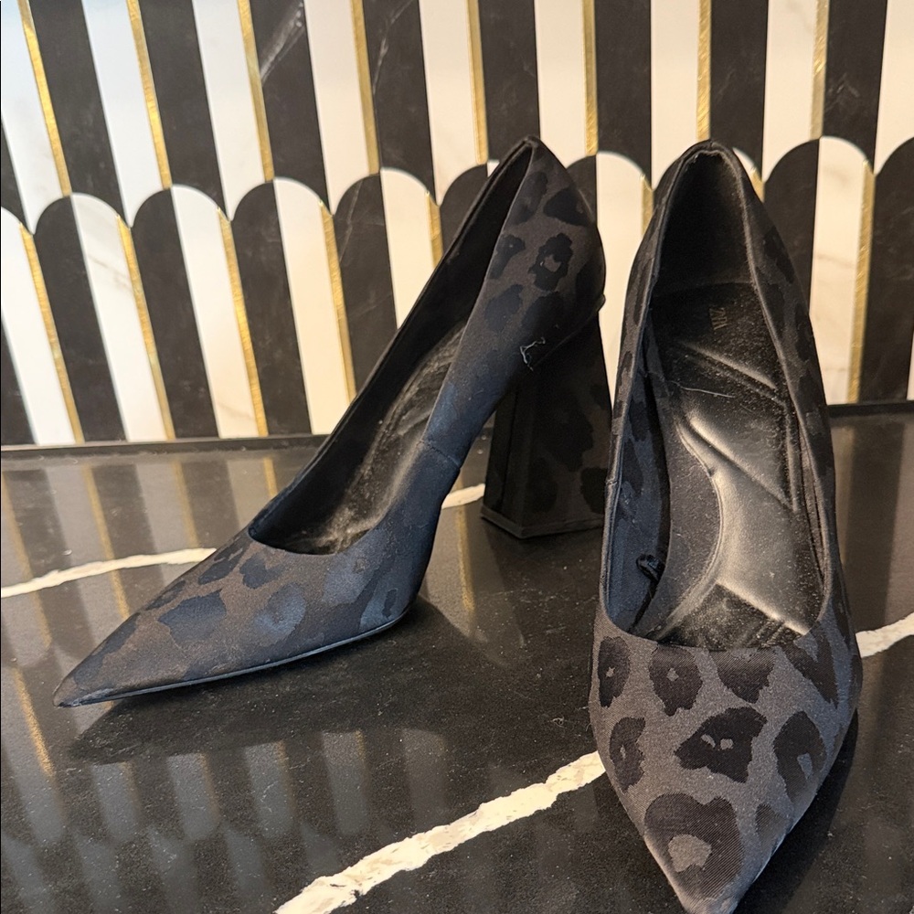 Zara Dark Patterned Heels